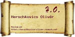 Herschkovics Olivér névjegykártya