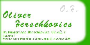 oliver herschkovics business card